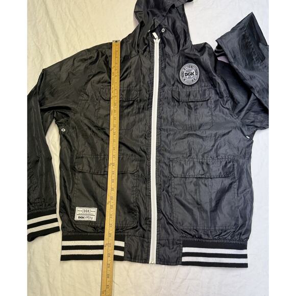 DGK "Dirty Ghetto Kids" Windbreaker Black Polyester Jacket Long Sleeve Men’s L - Picture 11 of 16